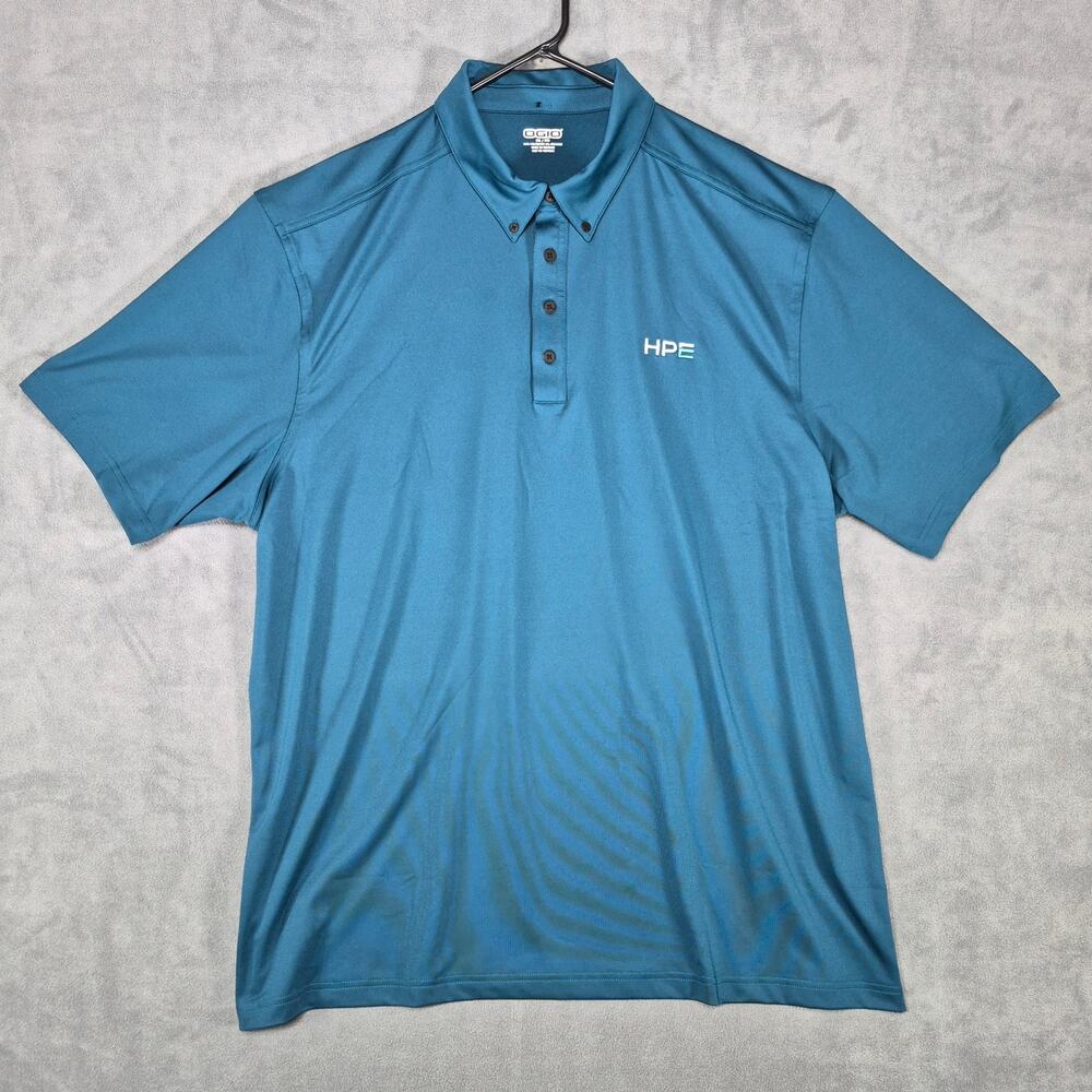 OGIO HPE Performance Polo Shirt Men's 3XL Blue Short Sleeve Golf Stretch‎